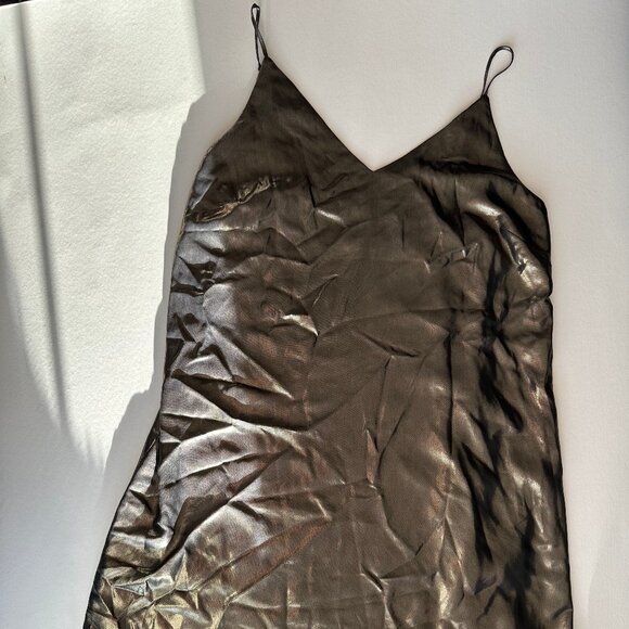 Aritzia Wilfred Stunning Gold Slip Dress - Picture 1 of 4